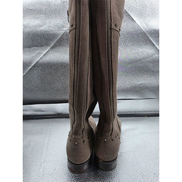 Marc Fisher Wide Calf Studded Tall Shaft Boots Olive Taupe 9M 15" Calf - Picture 10 of 10